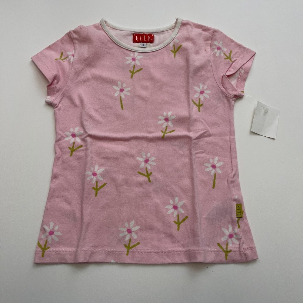 ELLE Floral Pink Girls Top Size 5